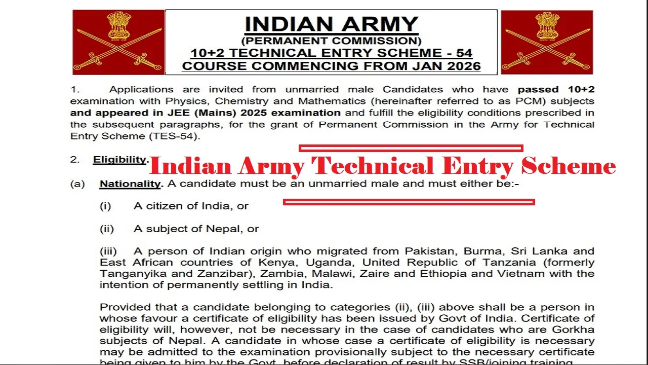 Indian Army Technical Entry Scheme