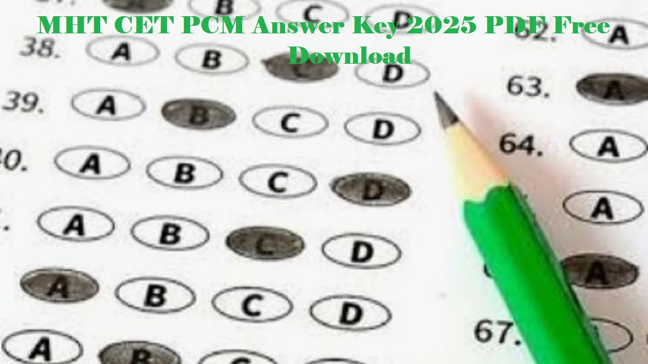 MHT CET PCM Answer Key 2025 PDF Free Download
